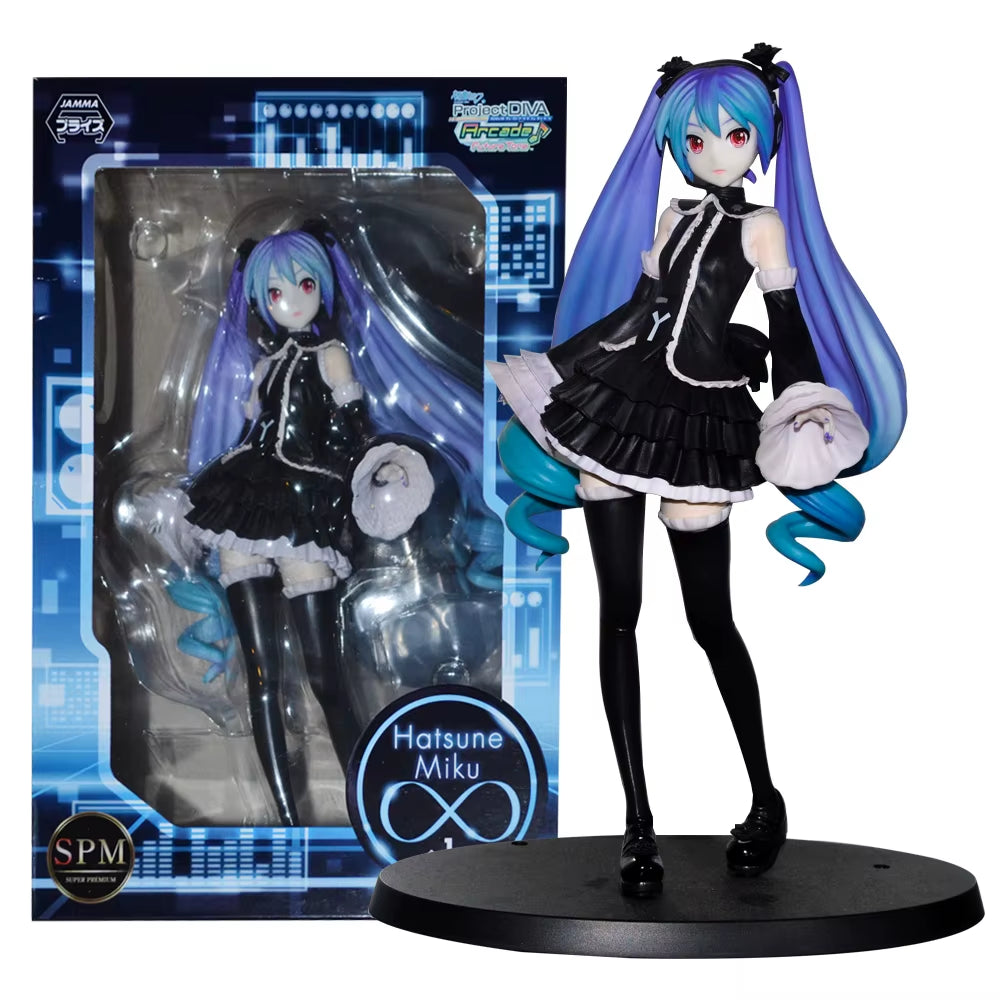 Discover the Enchanting 17CM Hatsune Miku Black Dress Lolita Model Toy - A Must-Have for Anime Collectors!