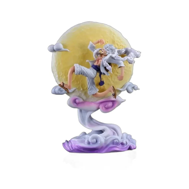 Illuminate Your Space with the Glowing One Piece Gear 5 Nika Luffy Moon Chase Figure - Anime LED Desk Atmosphere Lamp